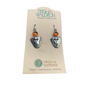 Trisha Waldron Kokopelli Earring Dangles Southwestern Native Fertility Figure
